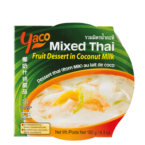 Frozen Mixed Thai Fruit Dessert in Coconut Milk