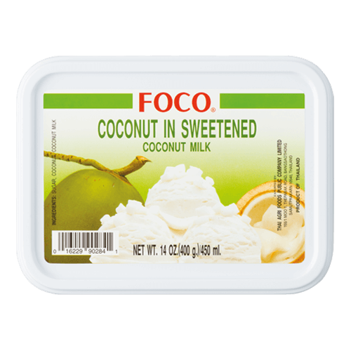 Frozen Coconut in Sweetened Coconut Milk 