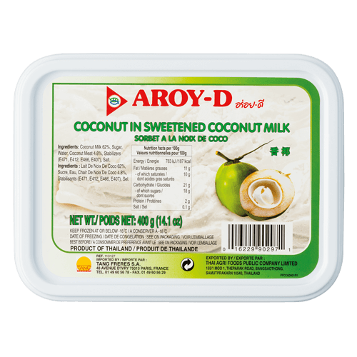 Frozen Coconut in Sweetened Coconut Milk 